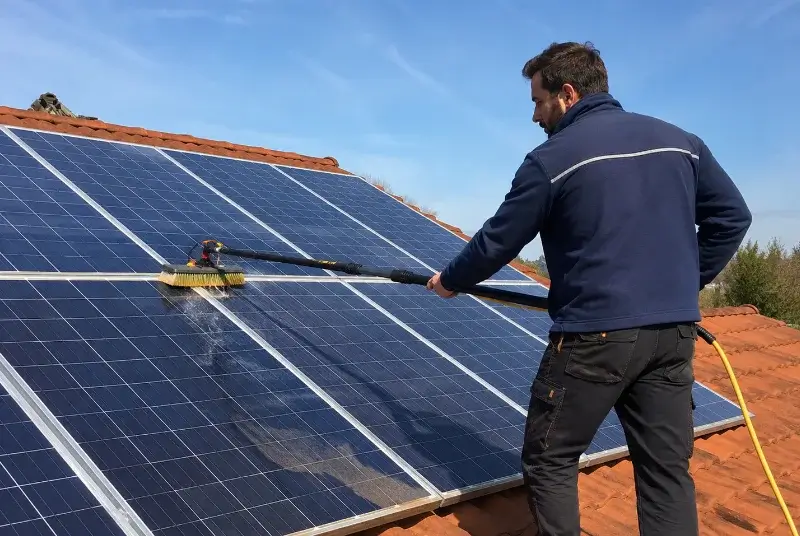 Nettoyage et entretien de panneaux solaires à Andilly